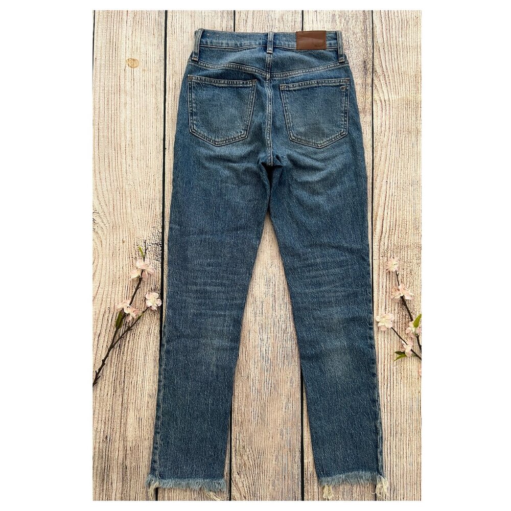 D1-- MADEWELL blue women' cut hem stretch casual perfect vintage jeans 24 - Picture 6 of 10